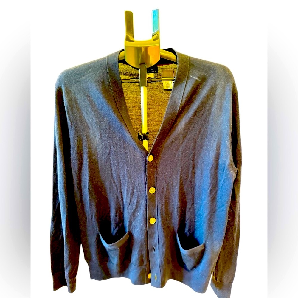 Polo by Ralph Lauren Wool Cardigan in Navy Blue